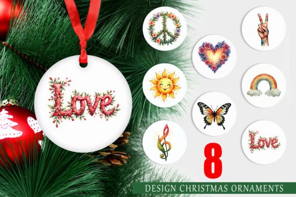 70s Spring Watercolor Ornament Illustrations Review