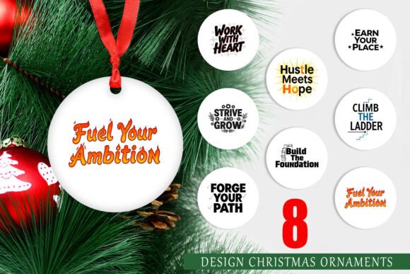 Ambitious Career Quote Ornament PNG Illustrations