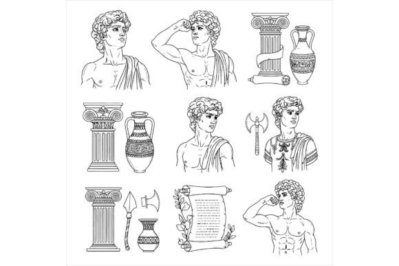 Ancient Greek Illustrations and Icons Review