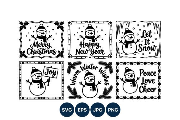 Black White Winter Snowman Greeting Set Review