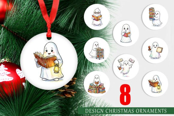 Bookish Ghost PNG: Illustrations for Designers