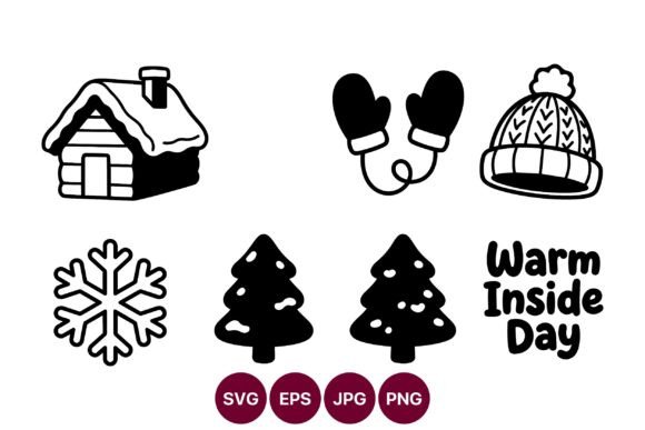 Cozy Winter Line Art Illustrations Review