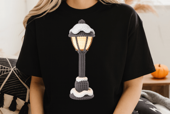 Crochet Street Lamp PNG: Illustrations for Sellers