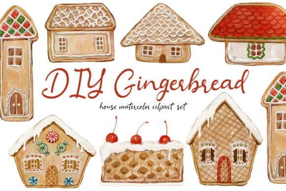 DIY Gingerbread Watercolor Clipart Set: Illustrations Review