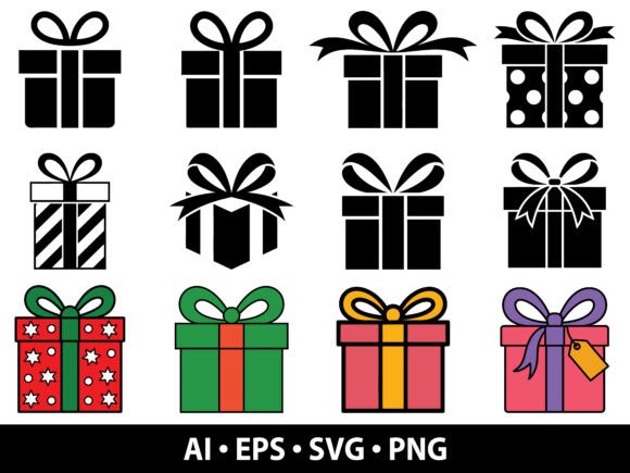 Gift Box SVG Bundle: Practical Illustrations for Crafters