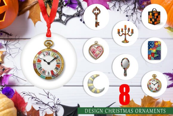 Gothic Curio Patchwork Ornament PNG & Illustrations