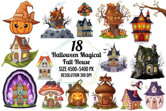 Halloween Magical Fall House Clip Art: Freebies Review