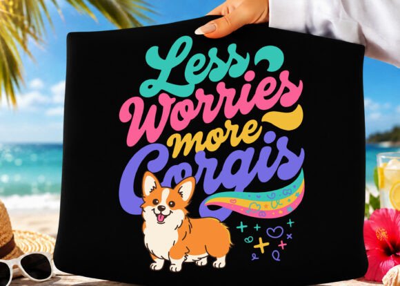 Less Worries More Corgis: Fun Illustrations