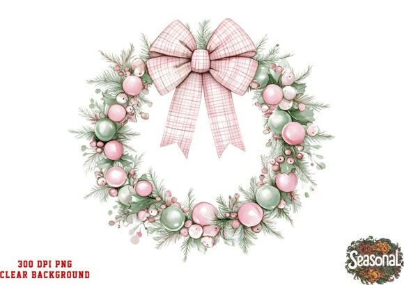 Light Blush Ornament Wreath Clipart Review