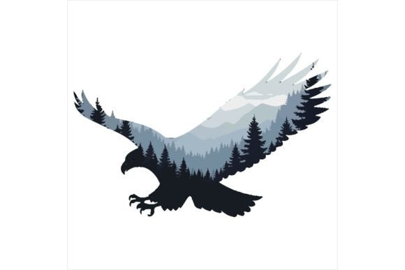 Reviewing Free Eagle Double Exposer over Mountains