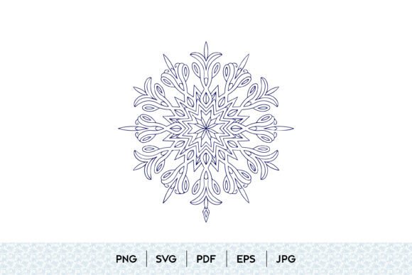 Snowflake Mandala SVG Design & Illustrations