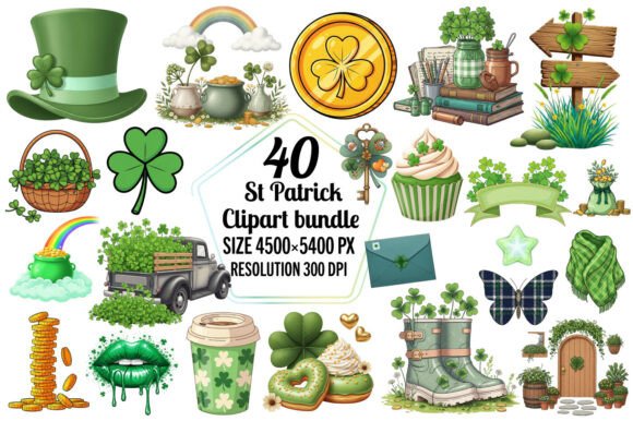 St Patrick Clipart Bundle: Fresh Illustrations