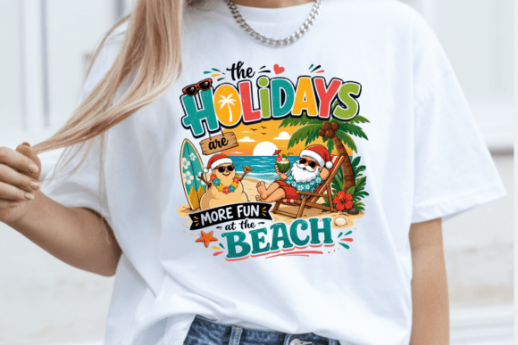 The Holidays Are More Fun at the Beach Illustrations